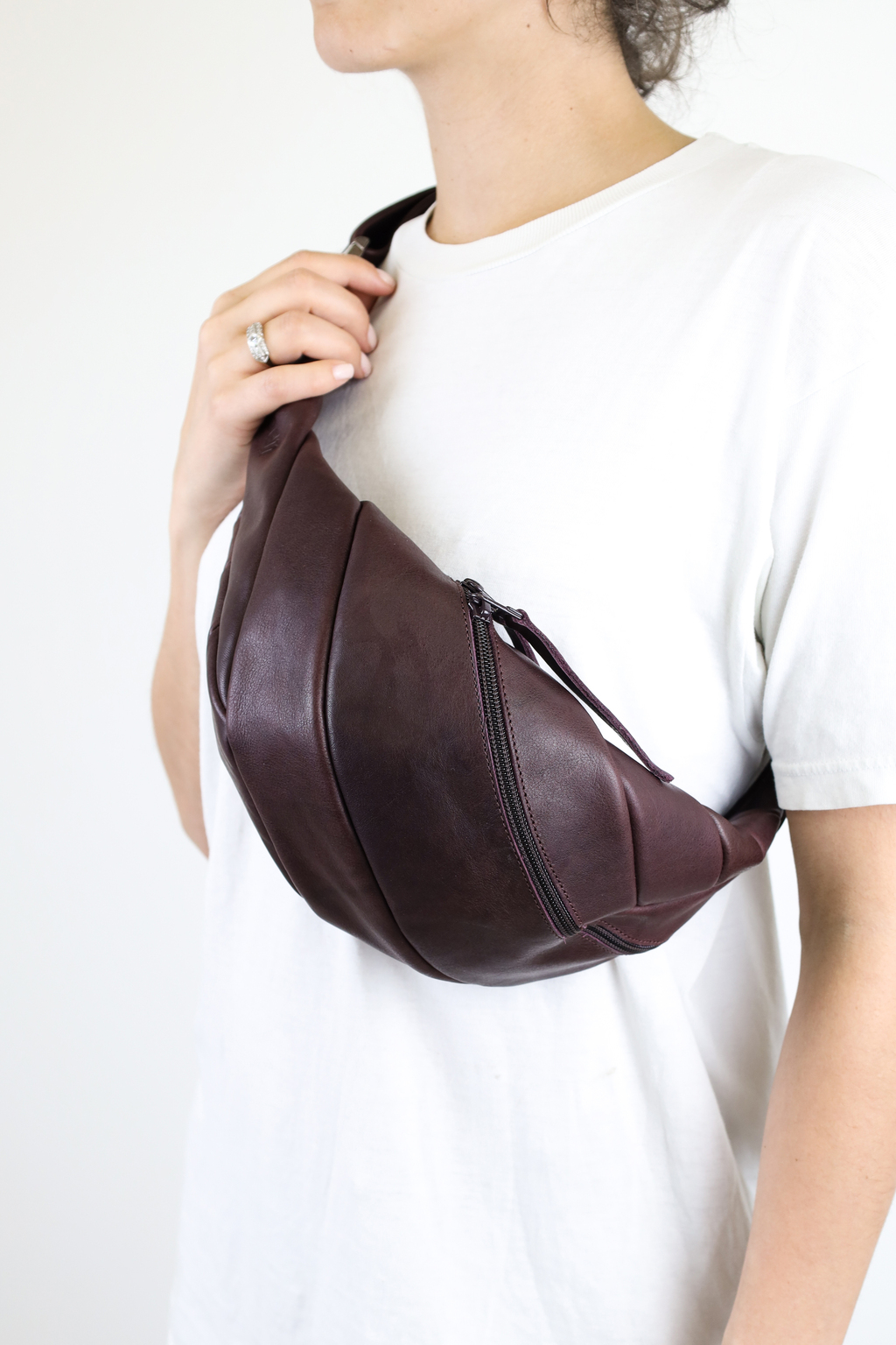 l'Opelle Italia Genuine Leather brown handbag purse Made in